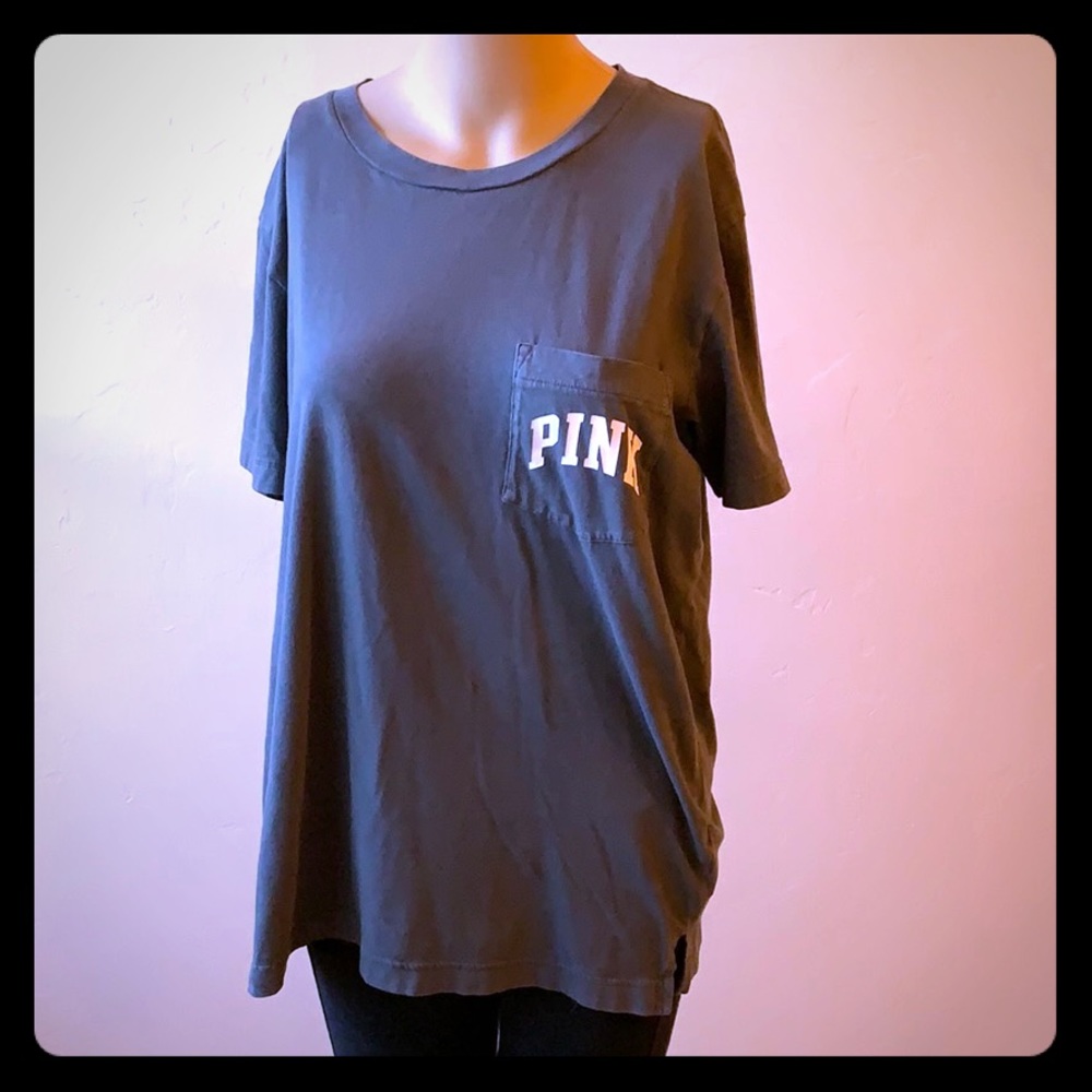 Oversized gray PINK tee